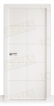 Puerta Block Maciza Lacada Blanca Mod. Seúl