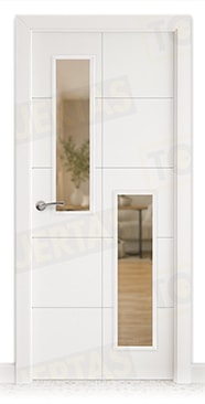 Puerta Block Maciza Lacada Blanca Mod. Seúl V2