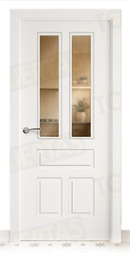 Puerta Block Maciza Lacada Blanca Mod. Suva V2