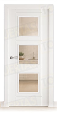 Puerta Block Maciza Lacada Blanca Mod. Tailandia BV3