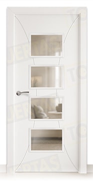 Puerta Block Maciza Lacada Blanca Mod. Yaundé BV4