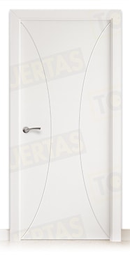 Puerta Block Maciza Lacada Blanca Mod. Yaundé