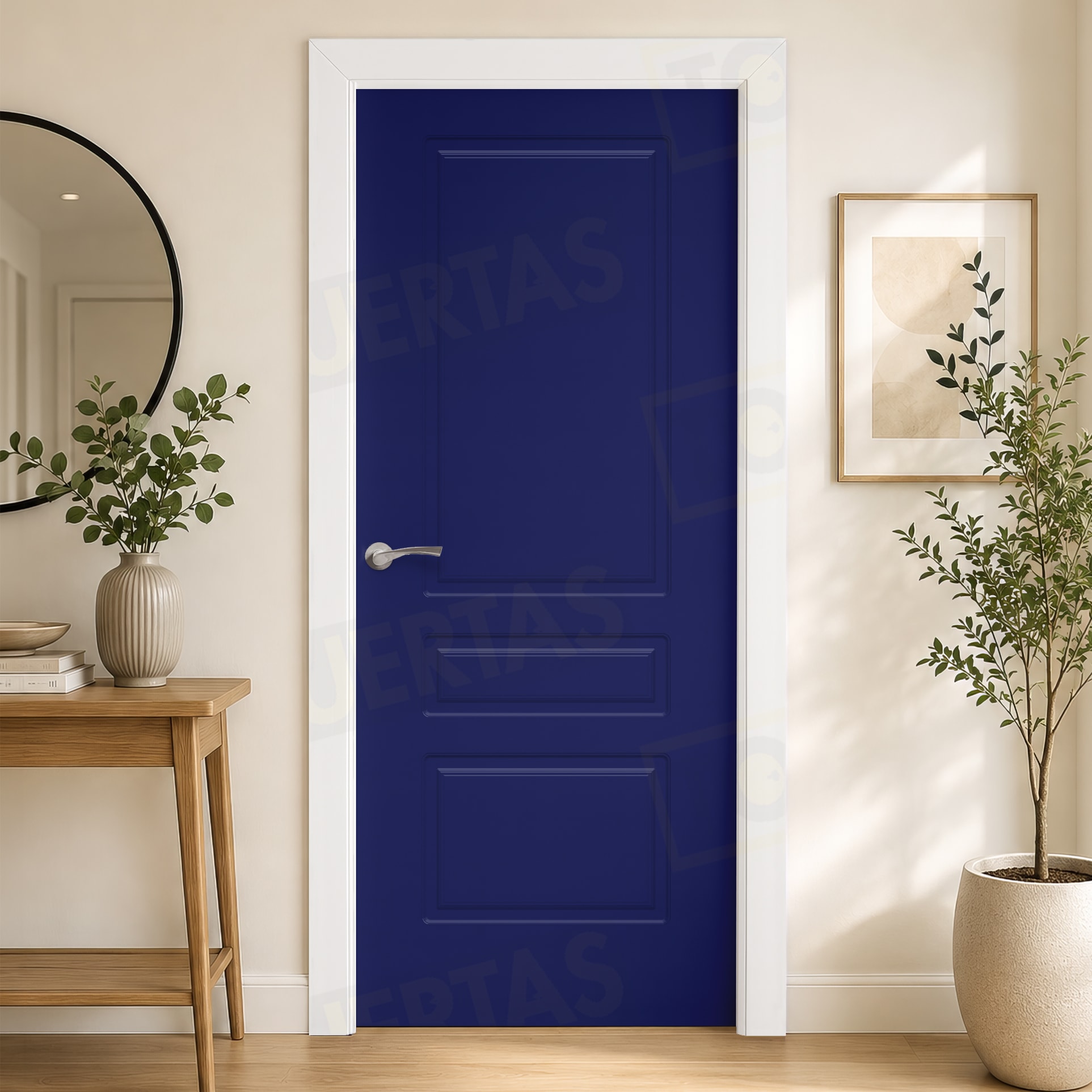 Puerta Block Maciza ColorLac RAL Azul Señales 5005 Mod. Kyoto