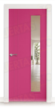Puerta Block Maciza ColorLac RAL Magenta Tele 4010 Mod. Álava V1L