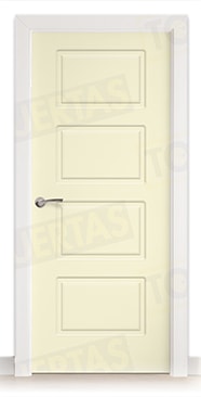 Puerta Block Maciza ColorLac RAL Blanco Perla 1013 Mod. Bangkok