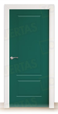 Puerta Block Maciza ColorLac RAL Verde Ópalo 6026 Mod. Gabón