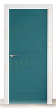 Puerta Block Maciza ColorLac RAL Azul Agua 5021 Mod. Sima