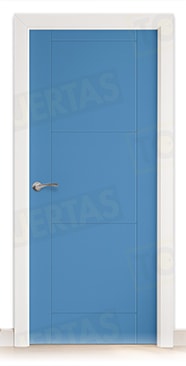 Puerta Block Maciza ColorLac RAL Azul Luminoso 5012 Mod. Tailandia