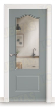 Puerta Block Maciza ColorLac RAL Gris Plata 7001 Mod. Togo ZV1