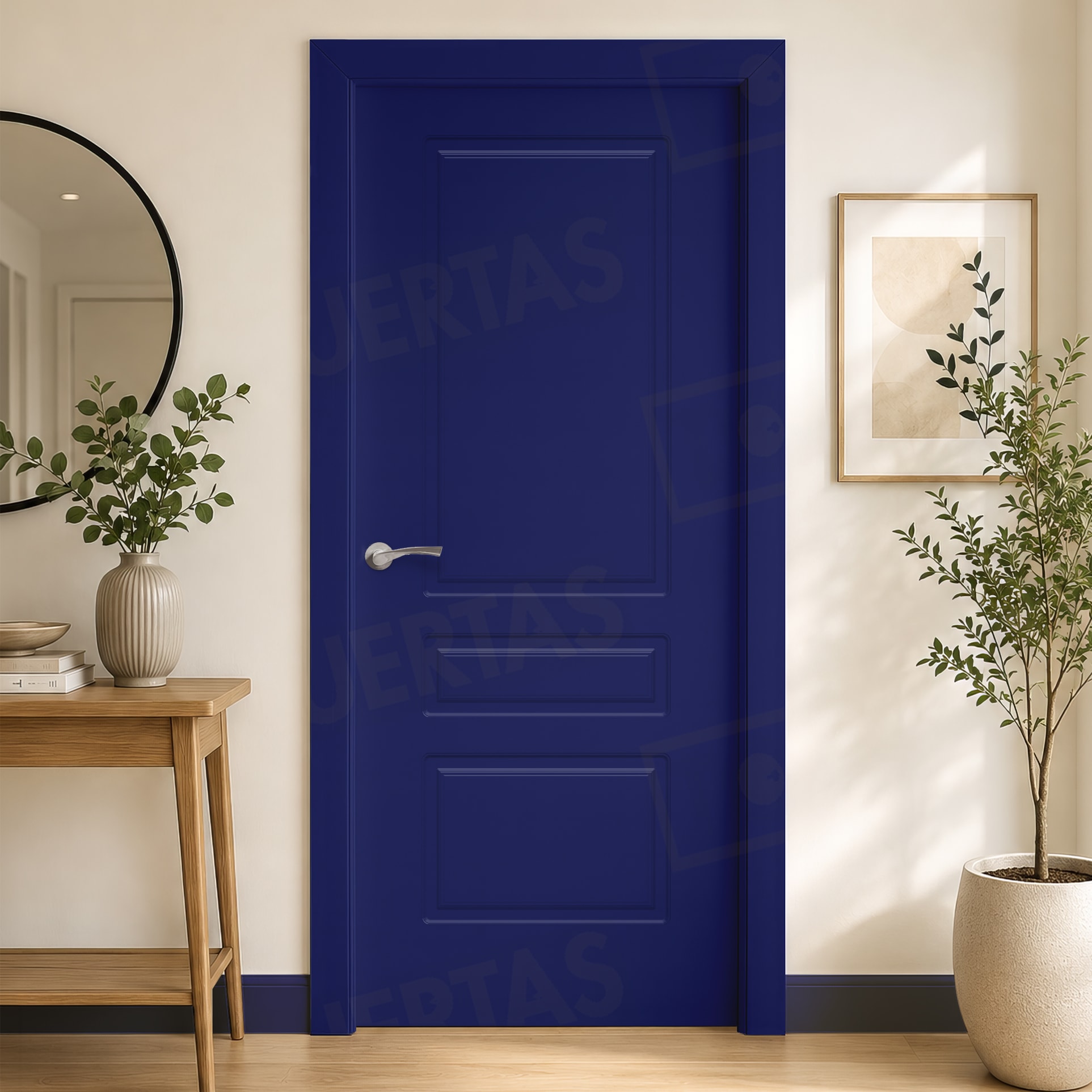 Puerta Block Maciza Lacada RAL Azul Señales 5005 Mod. Kyoto