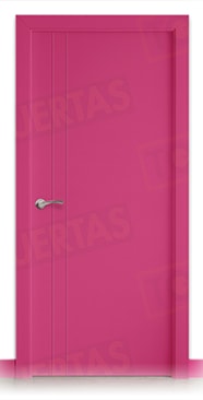 Puerta Block Maciza Lacada RAL Magenta Tele 4010 Mod. Álava