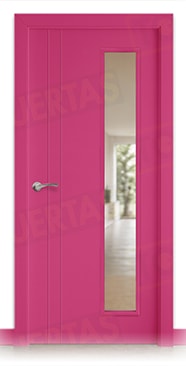Puerta Block Maciza Lacada RAL Magenta Tele 4010 Mod. Álava V1L