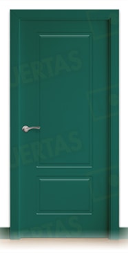 Puerta Block Maciza Lacada RAL Verde Ópalo 6026 Mod. Gabón