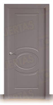 Puerta Block Maciza Lacada RAL Gris Platino 7036 Mod. Guinea