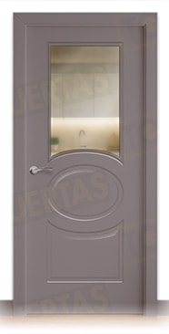 Puerta Block Maciza Lacada RAL Gris Platino 7036 Mod. Guinea ZV1