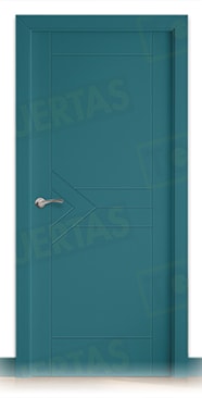 Puerta Block Maciza Lacada RAL Azul Agua 5021 Mod. Sima