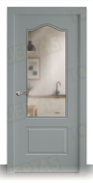 Puerta Block Maciza Lacada RAL Gris Plata 7001 Mod. Togo ZV1