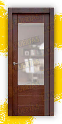Puerta Block Madera Maciza Mod. Cervantes Nogal ZV1