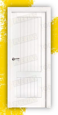 Puerta Block Madera Maciza Mod. Tarancón Lacada en Blanco